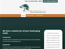 Tablet Screenshot of columbialawncarellc.com